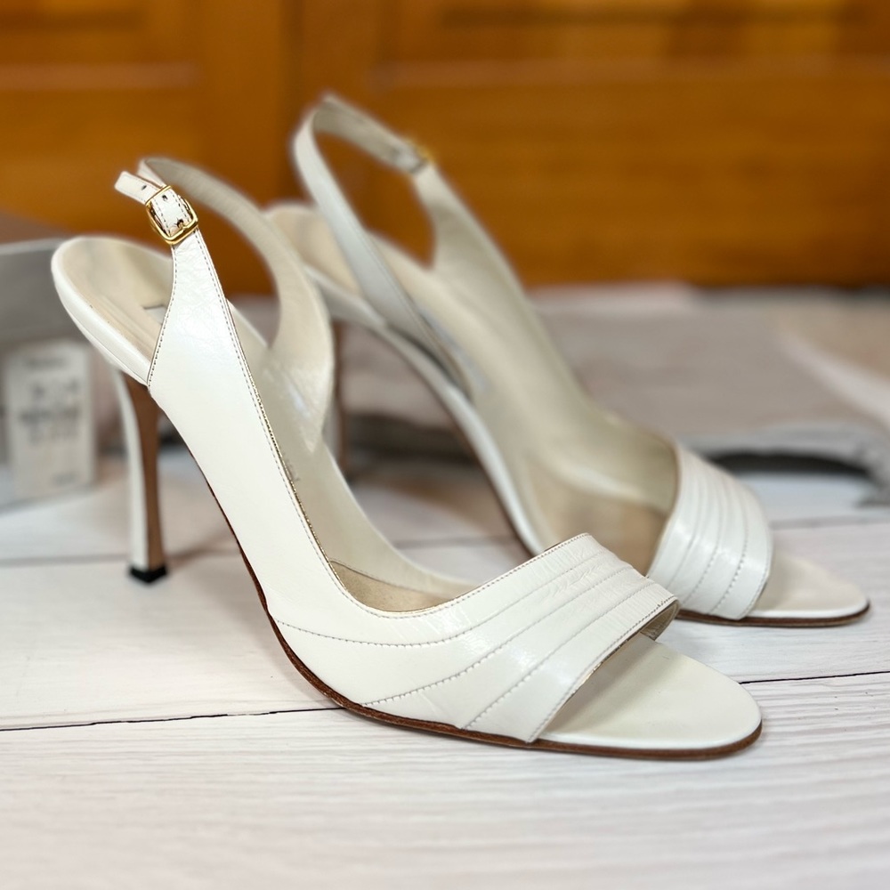 Brian Atwood open toe slingback heels